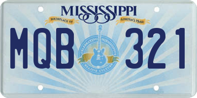 MS license plate MQB321