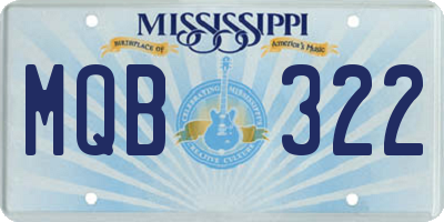 MS license plate MQB322