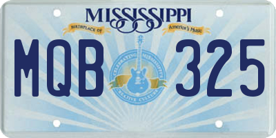 MS license plate MQB325
