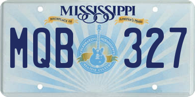 MS license plate MQB327