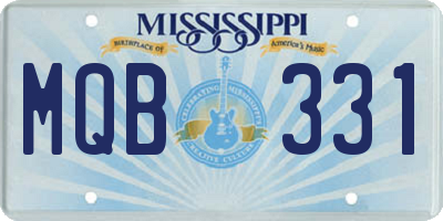 MS license plate MQB331