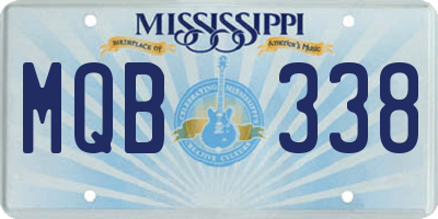 MS license plate MQB338