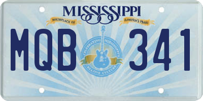 MS license plate MQB341