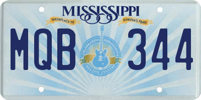 MS license plate MQB344