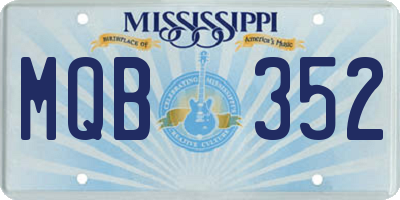 MS license plate MQB352