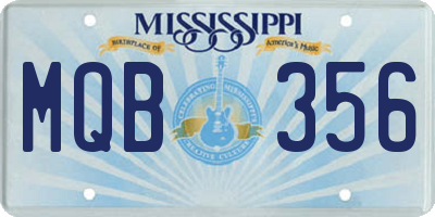 MS license plate MQB356