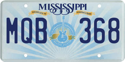 MS license plate MQB368
