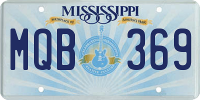 MS license plate MQB369