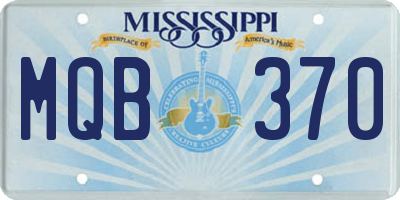 MS license plate MQB370