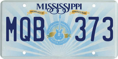 MS license plate MQB373