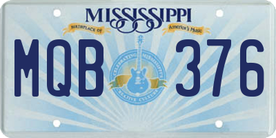 MS license plate MQB376
