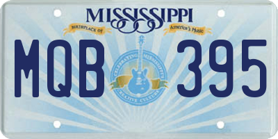 MS license plate MQB395