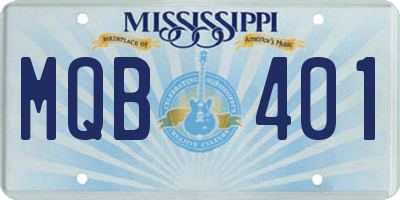 MS license plate MQB401