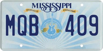 MS license plate MQB409