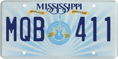 MS license plate MQB411
