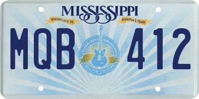 MS license plate MQB412