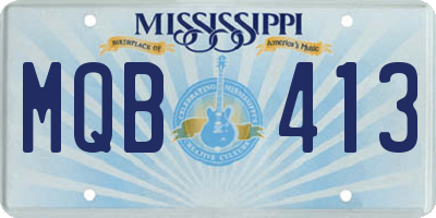 MS license plate MQB413