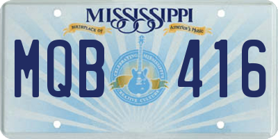 MS license plate MQB416