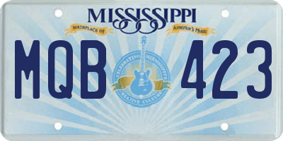 MS license plate MQB423