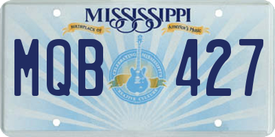 MS license plate MQB427