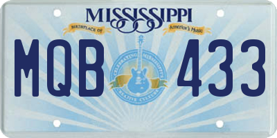 MS license plate MQB433