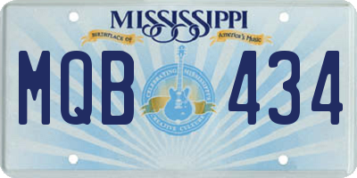 MS license plate MQB434