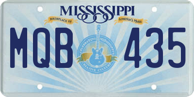 MS license plate MQB435