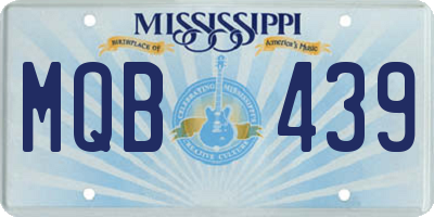 MS license plate MQB439