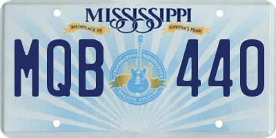 MS license plate MQB440