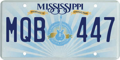 MS license plate MQB447
