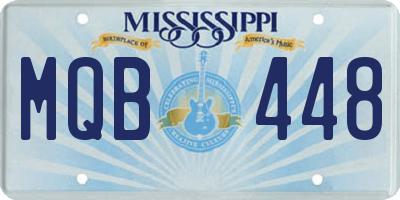MS license plate MQB448