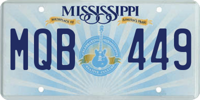 MS license plate MQB449