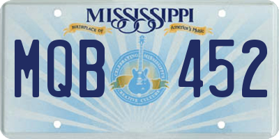 MS license plate MQB452