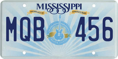 MS license plate MQB456