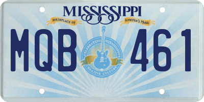 MS license plate MQB461