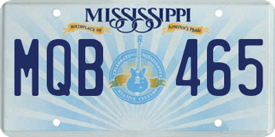 MS license plate MQB465