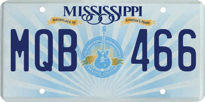 MS license plate MQB466