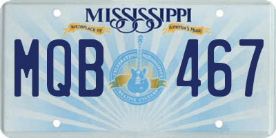 MS license plate MQB467