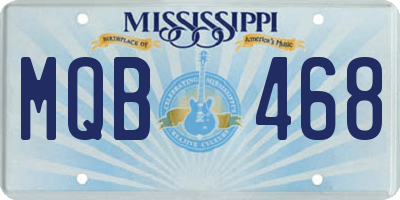 MS license plate MQB468