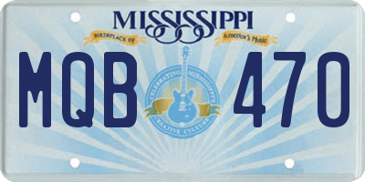 MS license plate MQB470