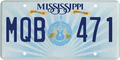 MS license plate MQB471