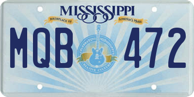 MS license plate MQB472