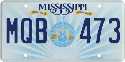 MS license plate MQB473