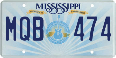 MS license plate MQB474