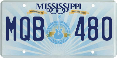 MS license plate MQB480