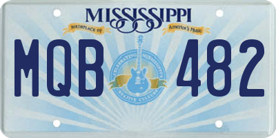 MS license plate MQB482