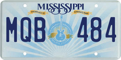 MS license plate MQB484
