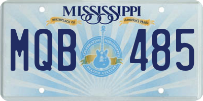 MS license plate MQB485