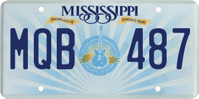 MS license plate MQB487