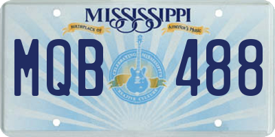 MS license plate MQB488